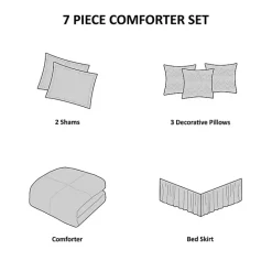 Sale Kirklands Home Gray Seersucker 7-pc. King Comforter Set