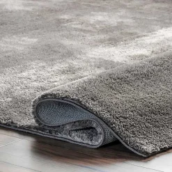 New Kirklands Home Shag Washable Area Rug, 6x9 Gray