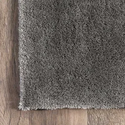 New Kirklands Home Shag Washable Area Rug, 6x9 Gray