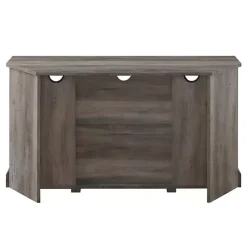 Outlet Kirklands Home Sliding Barn Doors Corner TV Stand Gray