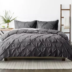 Best Kirklands Home Soft Pinched 3-pc. Queen Duvet Cover Set Gray