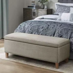 Clearance Kirklands Home Soft-Close Storage Bench Gray