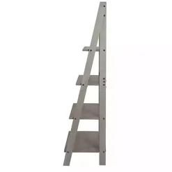 Sale Kirklands Home Gray Solid Wood Ladder Bookshelf