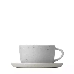 Online Kirklands Home Speckled Ceramic Mugs and Saucers, Set of 2 Gray