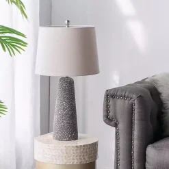 Sale Kirklands Home Gray Speckled Stone Table Lamp Tan
