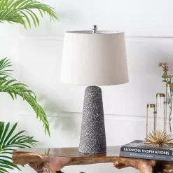 Sale Kirklands Home Gray Speckled Stone Table Lamp Tan