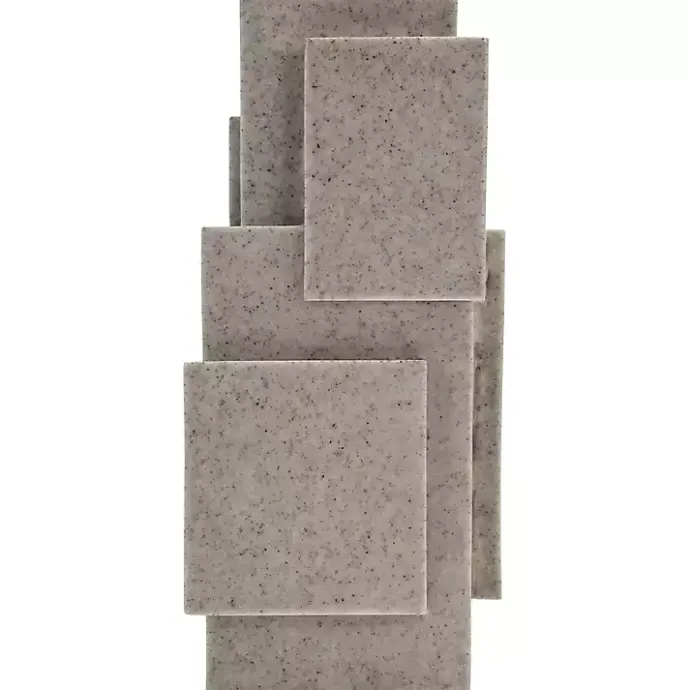 Kirklands Home Gray Stacked Blocks Table Lamp Ivory