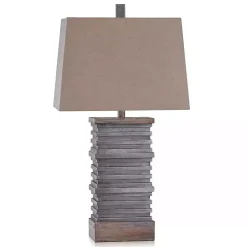 Discount Kirklands Home Stacked Plates Table Lamp Gray