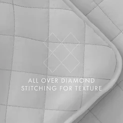 Outlet Kirklands Home Stitched Diamond 2-pc. Twin Quilt Set Gray