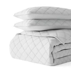 Sale Kirklands Home Stitched Diamond 3-pc. King Quilt Set Gray