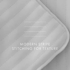 Online Kirklands Home Stitched Stripes 3-pc. Queen Quilt Set Gray