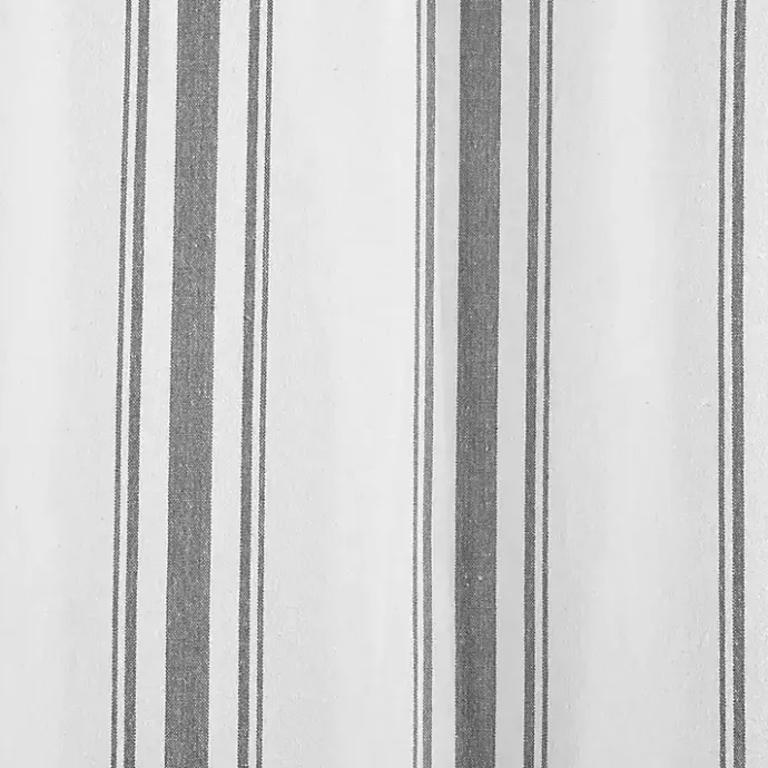 Outlet Kirklands Home Stripe Farmhouse Curtain Panel Set, 95 in. Gray