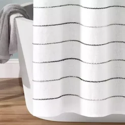 New Kirklands Home Stripe Ombre Shower Curtain Gray