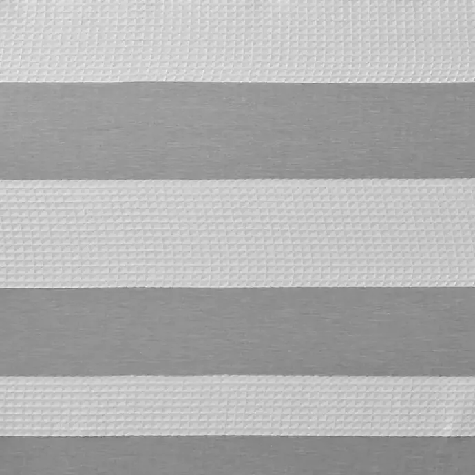 Best Kirklands Home Stripe Waffle Weave Shower Curtain Gray