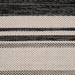 Clearance Kirklands Home Gray Striped Border Outdoor Area Rug, 7x9