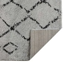 Hot Kirklands Home Striped Diamond Area Rug, 8x10 Gray