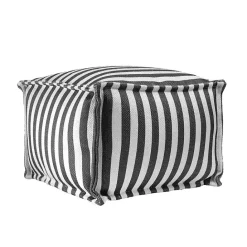 Online Kirklands Home Striped Outdoor Pouf Gray