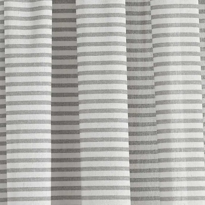 Sale Kirklands Home Gray Striped Tassel Curtain Panel Set, 84 in.