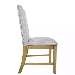 Discount Kirklands Home Stripes Nailhead Dining Chairs, Set of 2 Gray