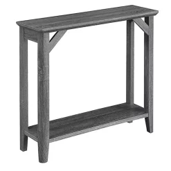 Hot Kirklands Home Tapered Legs Rustic Console Table Gray