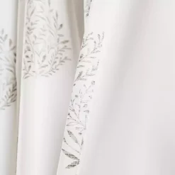 Discount Kirklands Home Gray Teardrop Leaves Curtain Panel Set, 95 in.