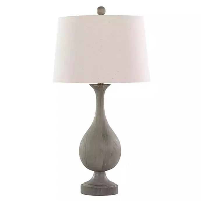 Outlet Kirklands Home Gray Teardrop Table Lamps, Set of 2 White