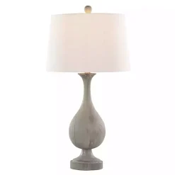 Outlet Kirklands Home Gray Teardrop Table Lamps, Set of 2 White