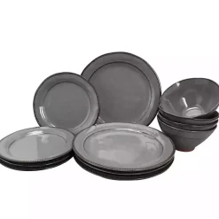 New Kirklands Home Terracotta 12-pc. Dinnerware Set Gray