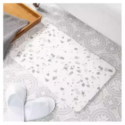 Discount Kirklands Home Gray Terrazzo Stone Bath Mat