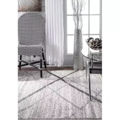 Discount Kirklands Home Gray Thigpen Diamond Area Rug, 5x8