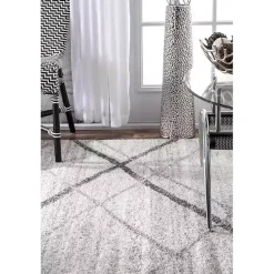 Discount Kirklands Home Gray Thigpen Diamond Area Rug, 5x8