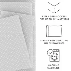 Online Kirklands Home Tiny Hearts 3-pc. Twin Sheet Set Gray