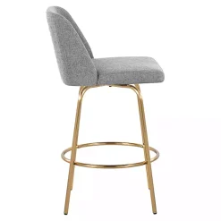Sale Kirklands Home Torino Gold Leg Counter Stools, Set of 2 Gray