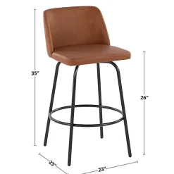 Sale Kirklands Home Torino Gold Leg Counter Stools, Set of 2 Gray