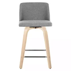 Online Kirklands Home Torino Upholstered Counter Stools, Set of 2 Gray