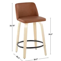 Online Kirklands Home Torino Upholstered Counter Stools, Set of 2 Gray