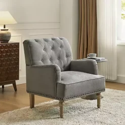Hot Kirklands Home Tufted Britt Accent Chair Gray