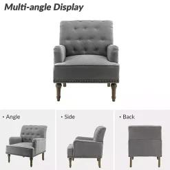 Hot Kirklands Home Tufted Britt Accent Chair Gray