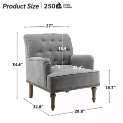 Hot Kirklands Home Tufted Britt Accent Chair Gray