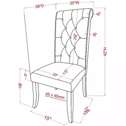 Online Kirklands Home Tufted Landon Dining Chairs, Set of 2 Gray