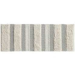 Best Kirklands Home Tufted Stripes Woven Bath Runner Gray