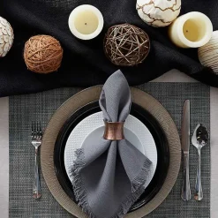 Kirklands Home Tweed Placemats, Set of 6 Gray