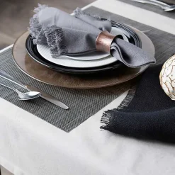 Kirklands Home Tweed Placemats, Set of 6 Gray