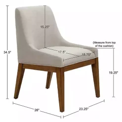 Online Kirklands Home Upholstered Armless Dining Chairs, Set of 2 Gray
