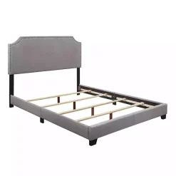 Clearance Kirklands Home Upholstered Channing King Bed Gray
