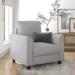 Best Kirklands Home Upholstered Jorden Accent Chair Gray