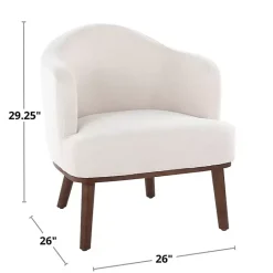 Kirklands Home Upholstered Midcentury Modern Accent Chair Gray