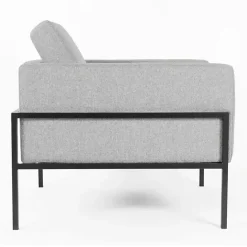 Discount Kirklands Home Upholstered Square Accent Chair Gray