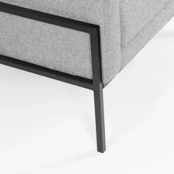Discount Kirklands Home Upholstered Square Accent Chair Gray