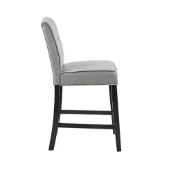 Sale Kirklands Home Upholstered Tufted Button Back Counter Stool Gray
